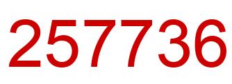 Número 257736 imagen rojo