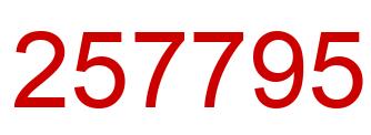 Number 257795 red image