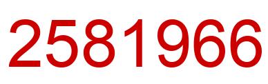 Number 2581966 red image