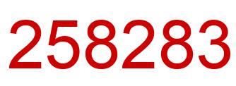 Number 258283 red image