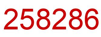 Number 258286 red image