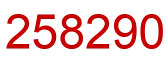 Number 258290 red image