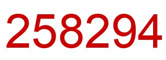 Number 258294 red image