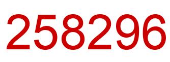 Number 258296 red image