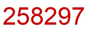 Number 258297 red image