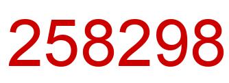 Number 258298 red image