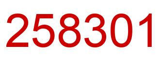 Number 258301 red image