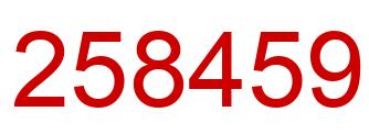 Number 258459 red image