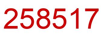 Number 258517 red image