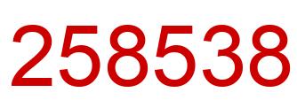Number 258538 red image