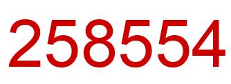 Number 258554 red image