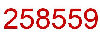 Number 258559 red image