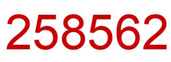 Number 258562 red image