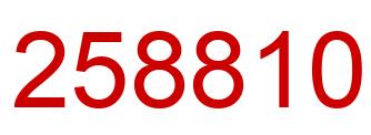 Number 258810 red image