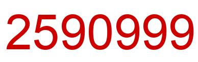 Number 2590999 red image