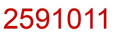 Number 2591011 red image