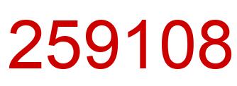 Número 259108 imagen rojo
