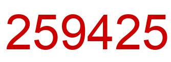 Number 259425 red image