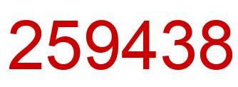 Number 259438 red image