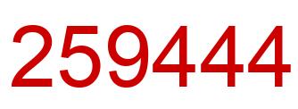Number 259444 red image
