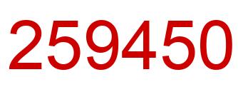 Número 259450 imagen rojo