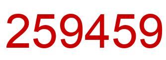 Number 259459 red image