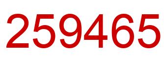 Número 259465 imagen rojo