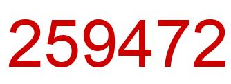 Number 259472 red image