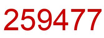 Number 259477 red image