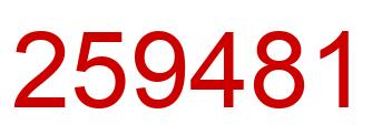 Number 259481 red image