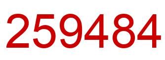 Number 259484 red image