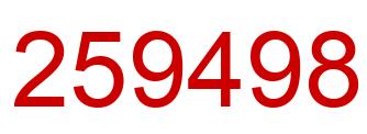 Número 259498 imagen rojo