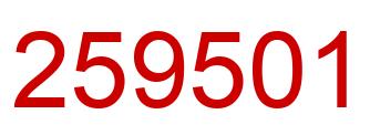 Número 259501 imagen rojo