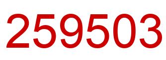 Número 259503 imagen rojo