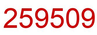 Number 259509 red image