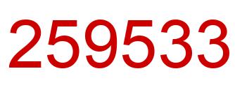 Number 259533 red image