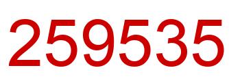 Number 259535 red image