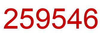 Number 259546 red image