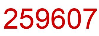 Number 259607 red image