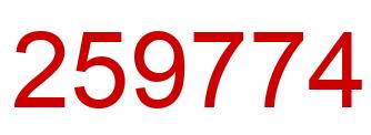 Número 259774 imagen rojo