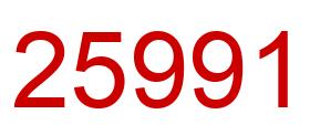 Number 25991 red image