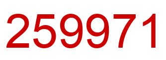 Number 259971 red image