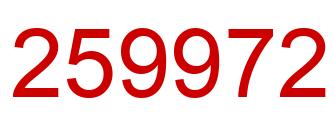Number 259972 red image