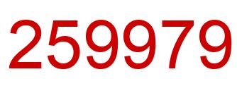 Number 259979 red image