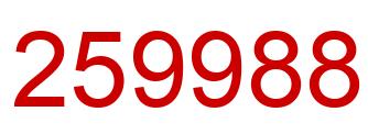 Number 259988 red image