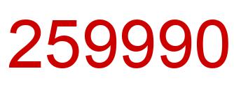 Number 259990 red image