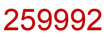 Number 259992 red image