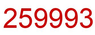 Number 259993 red image