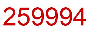 Number 259994 red image