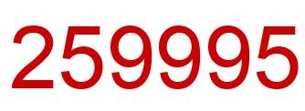 Number 259995 red image